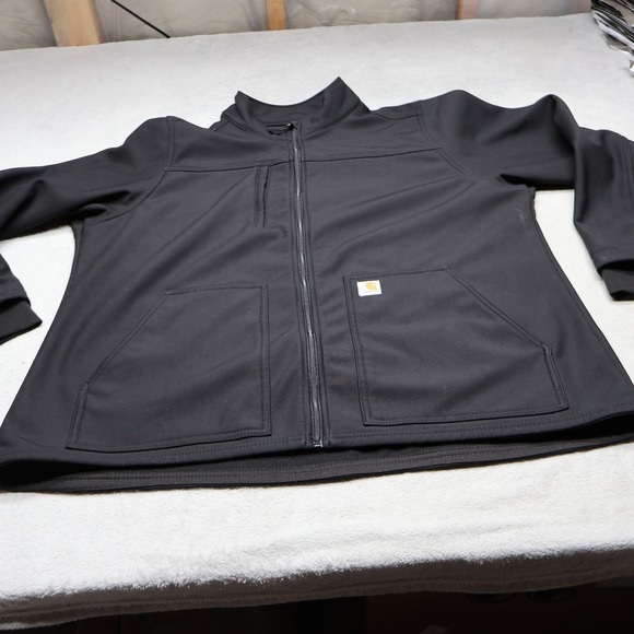 Carhartt Other - Carhartt Scrub Jacket Men 2XL Black Rugged Flex Peak Bonded Fleece Modern Fit
